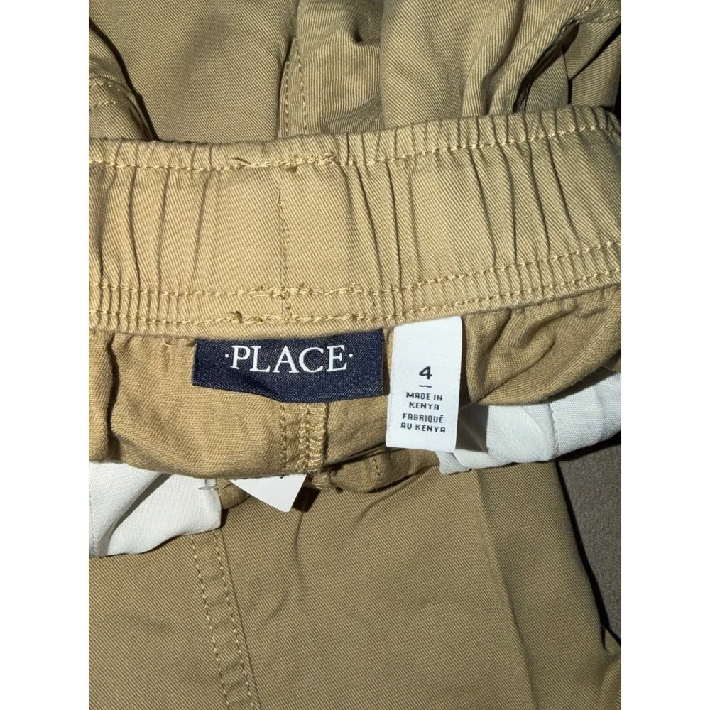 The Children's Place Kids Khaki Cargo Pants Elastic Waist, Size 4, NWT‎